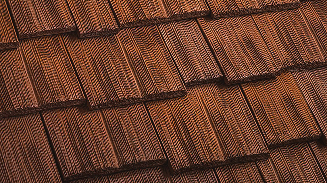 Golden Cedar CeDUR Roofing Shakes